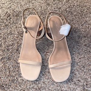 Madewell Bare Heeled Sandals in Nubuck